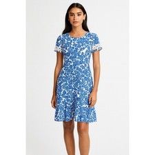 Talbots NWT Dress Floral Sheath Lace Trim On Sleeves Party Cocktail Classic Sm