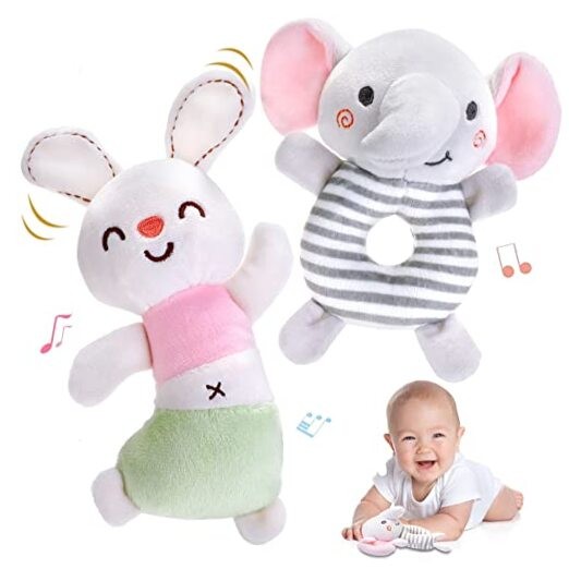 Baby Rattles 0-6 Months: Soft Rattle Toys for Newborns, Plush