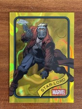 2025 Topps Chrome Marvel Star-Lord Yellow Lava Refractor #104