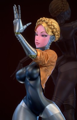 Anime alex gray art illustration robot blonde atomic Custom Gaming 11x17 Poster