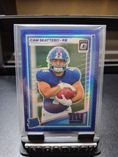 2025 Panini Donruss Optic - Rated Rookie Cam Skattebo #228 Blue Hyper Prizm (RC)