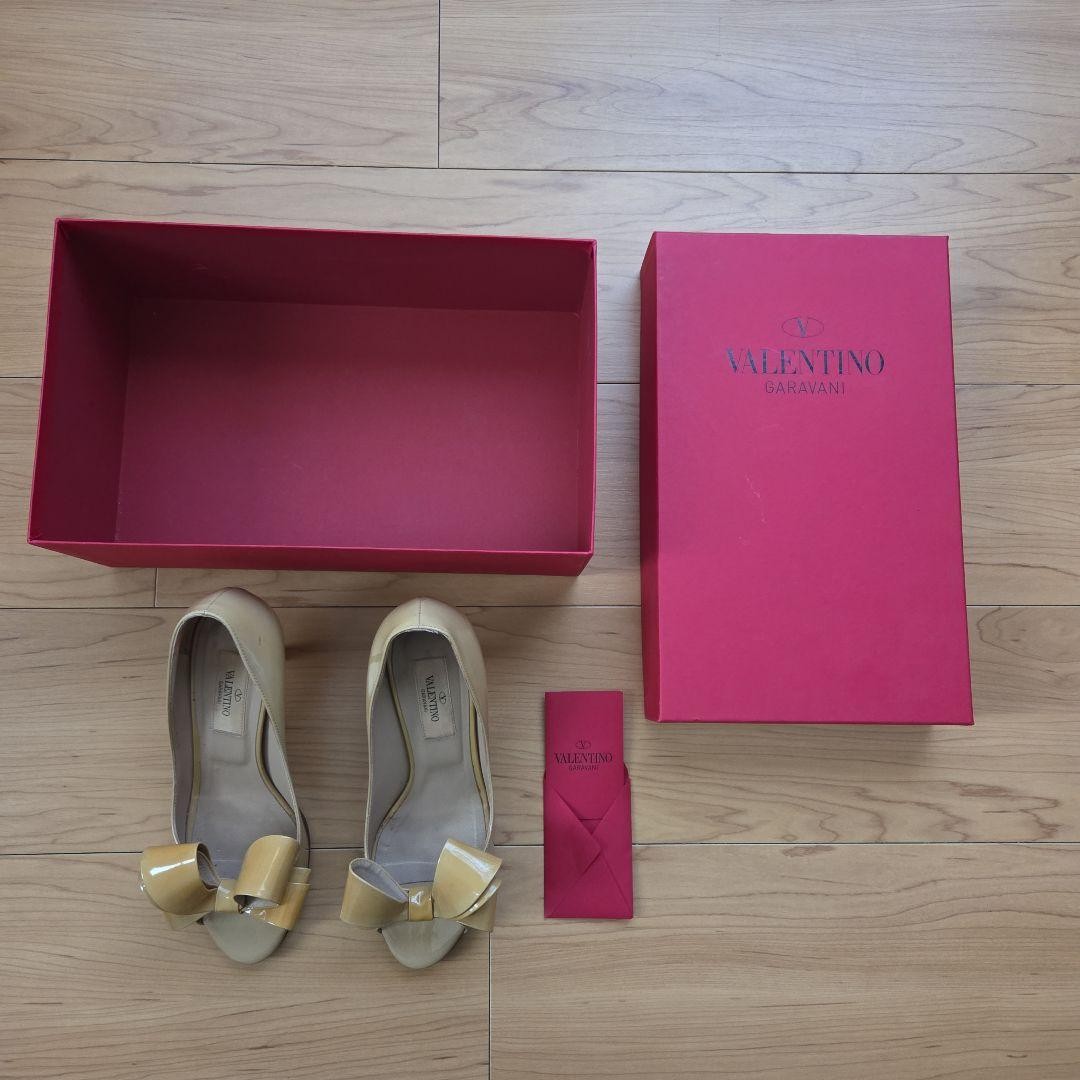 Valentino Garavani Pumps Heel Leather Ocher EU35.5/US5.5 116188c