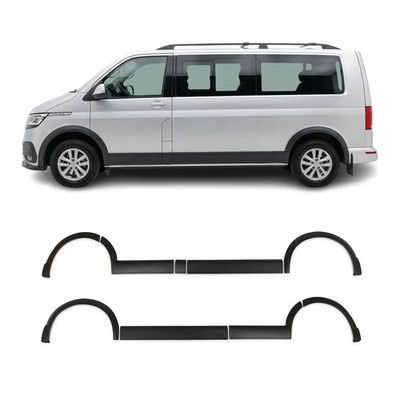 Fender Flares & Side Door Cladding for VW Transporter T6 2019-2023, LWB 11 Pcs