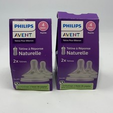 Philips Avent Natural Response Nipple Flow 4 Fast 2-Pack Clear