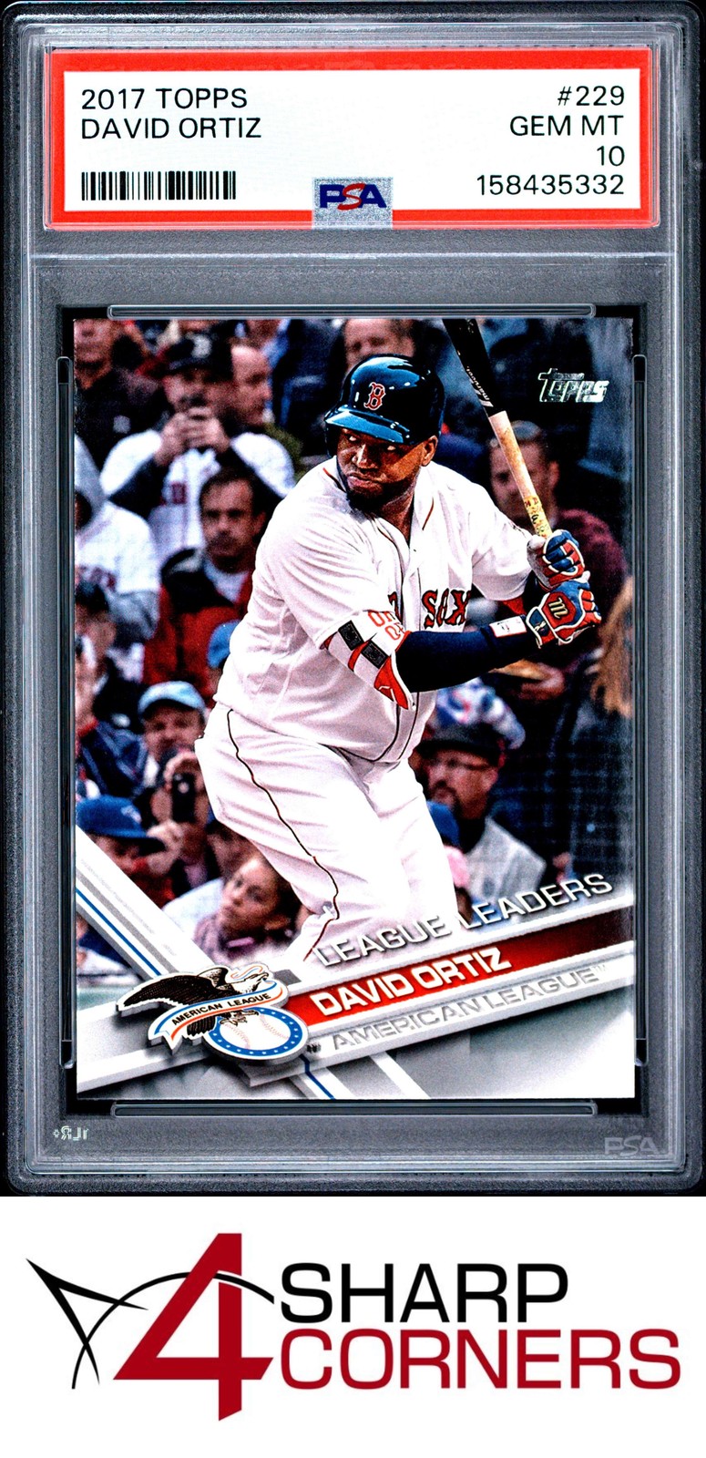 2017 TOPPS #229 DAVID ORTIZ RED SOX HOF PSA 10