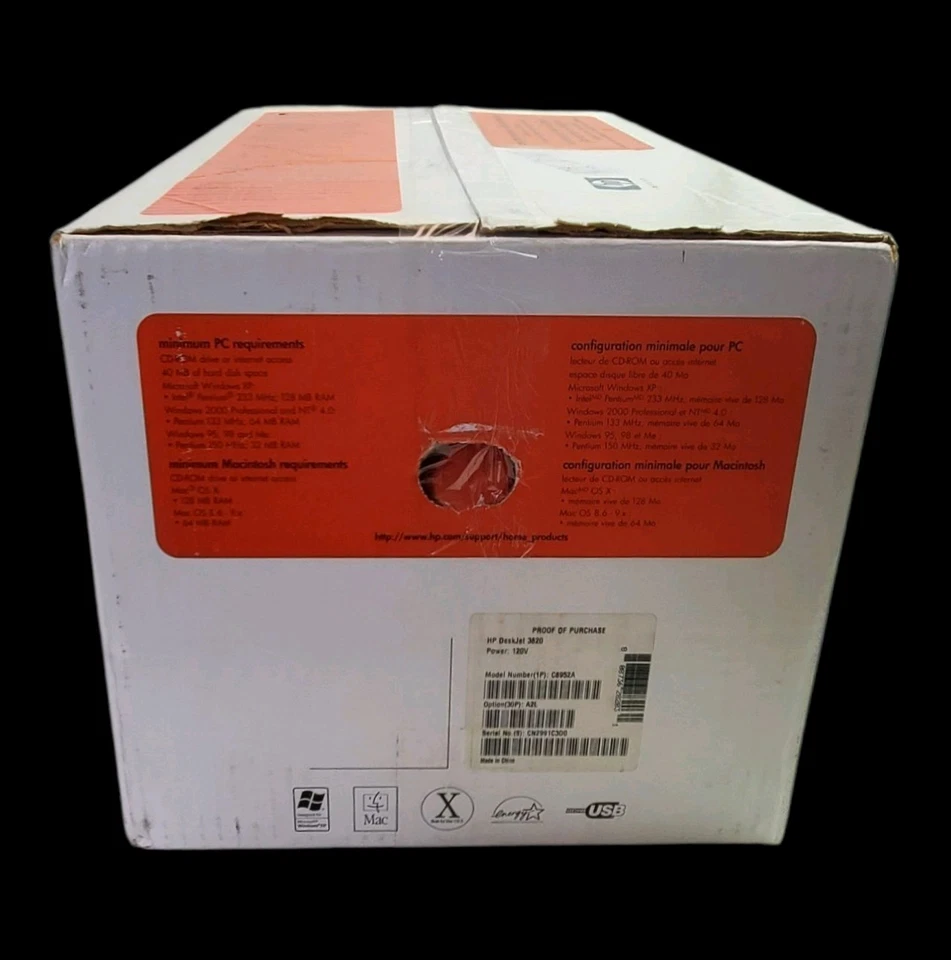 HP Deskjet 3820 Color Inkjet Printer - NOS New Old Stock - Image 3 of 4