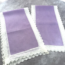 VTG Linen-like Table Runners Set of 2 Lavende...