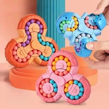 Rotating Cube Toy Stress Relief Magic Bean Fidget Spinners Jigsaw IQ Puzzle Ball