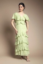 Oasis Chartreuse Maxi Dress Womens Occasion Dresses