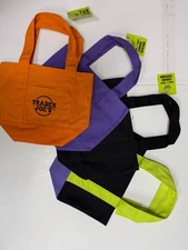 Trader Joes Mini Canvas Tote Bag Set of 4 Halloween LIMITED In Hand Fast Ship