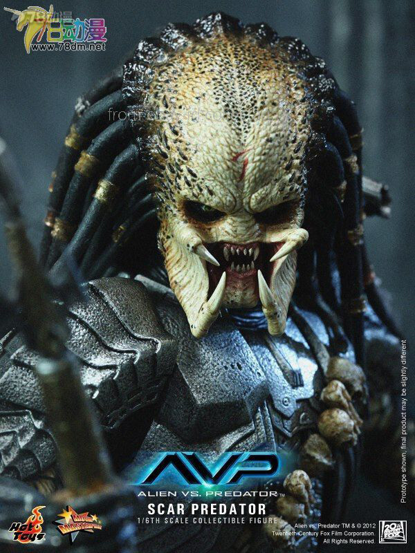 Hot Toys Mms190 1/6 Alien Vs Predator Scar Predator Action