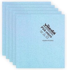 Vileda Professional PVA Blue Microfibre Cloth (5 PACK) Cleaning Tool *FREE DEL*