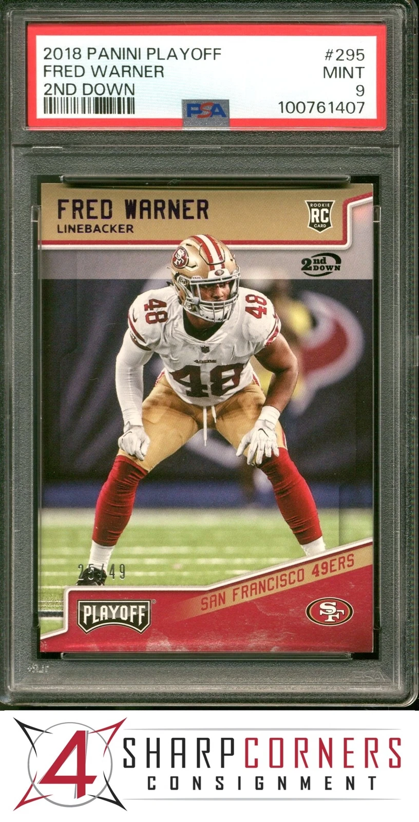 Fred Warner Panini Playoff #295 2nd Down