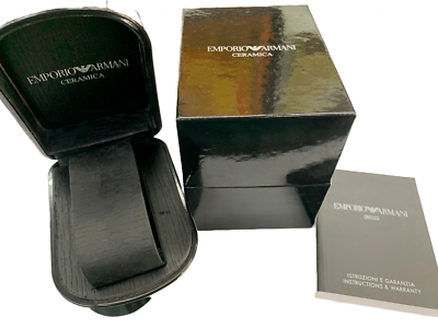 Empty Emporio Armani Ceramica Watch Presentation Box with