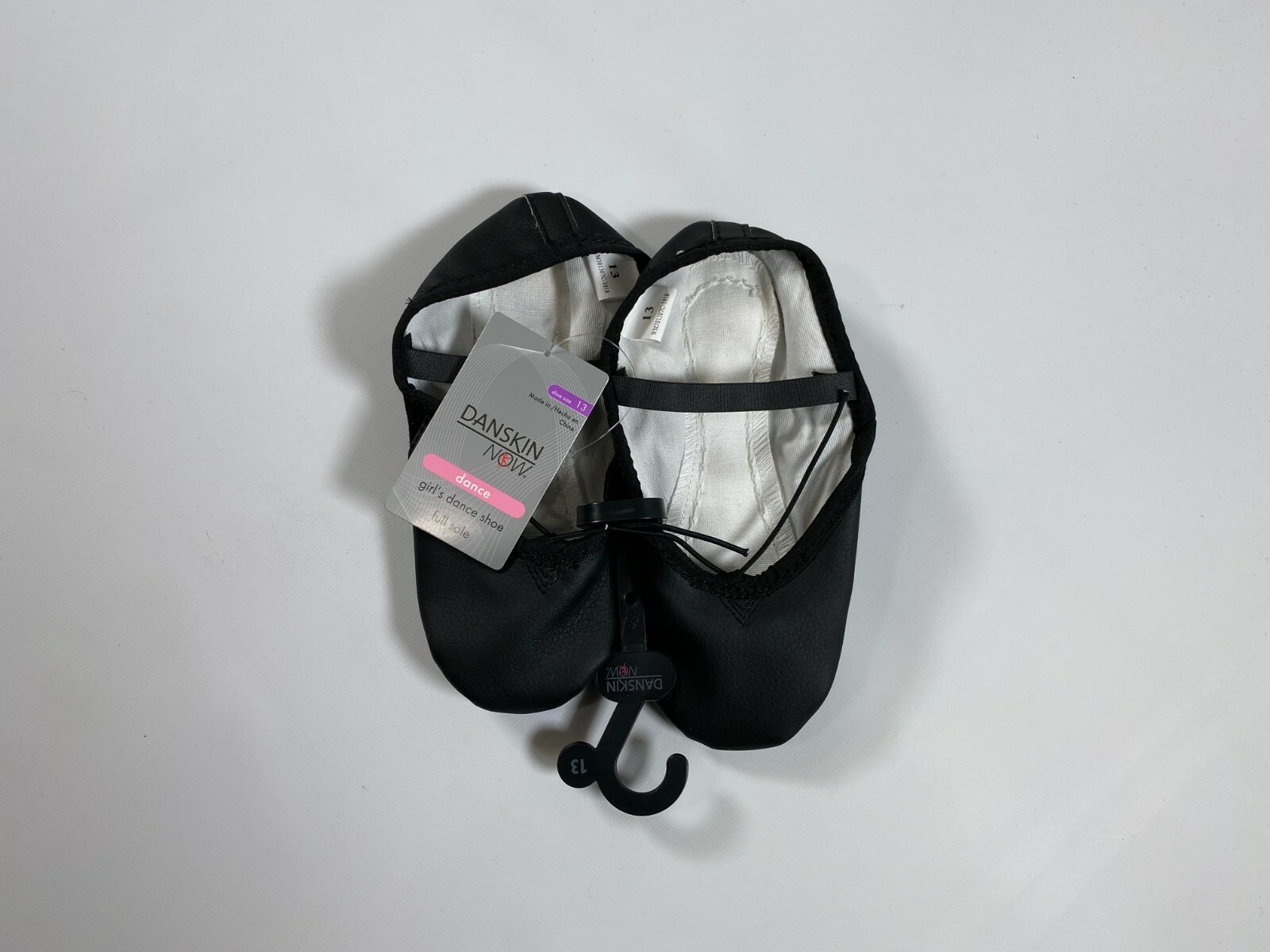 SAOLA Danskin Now Girls Black Dance Shoes Slippers Ballet Full Sole NEW! NWT