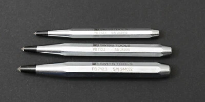 PB 712 Hartmetall Körner Satz, achtkant, hard metal point, 3-teilig Neu