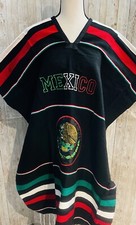 MEXICAN Unisex Adult One Size Mexican Zarape Serape Poncho Mexicano Escudo