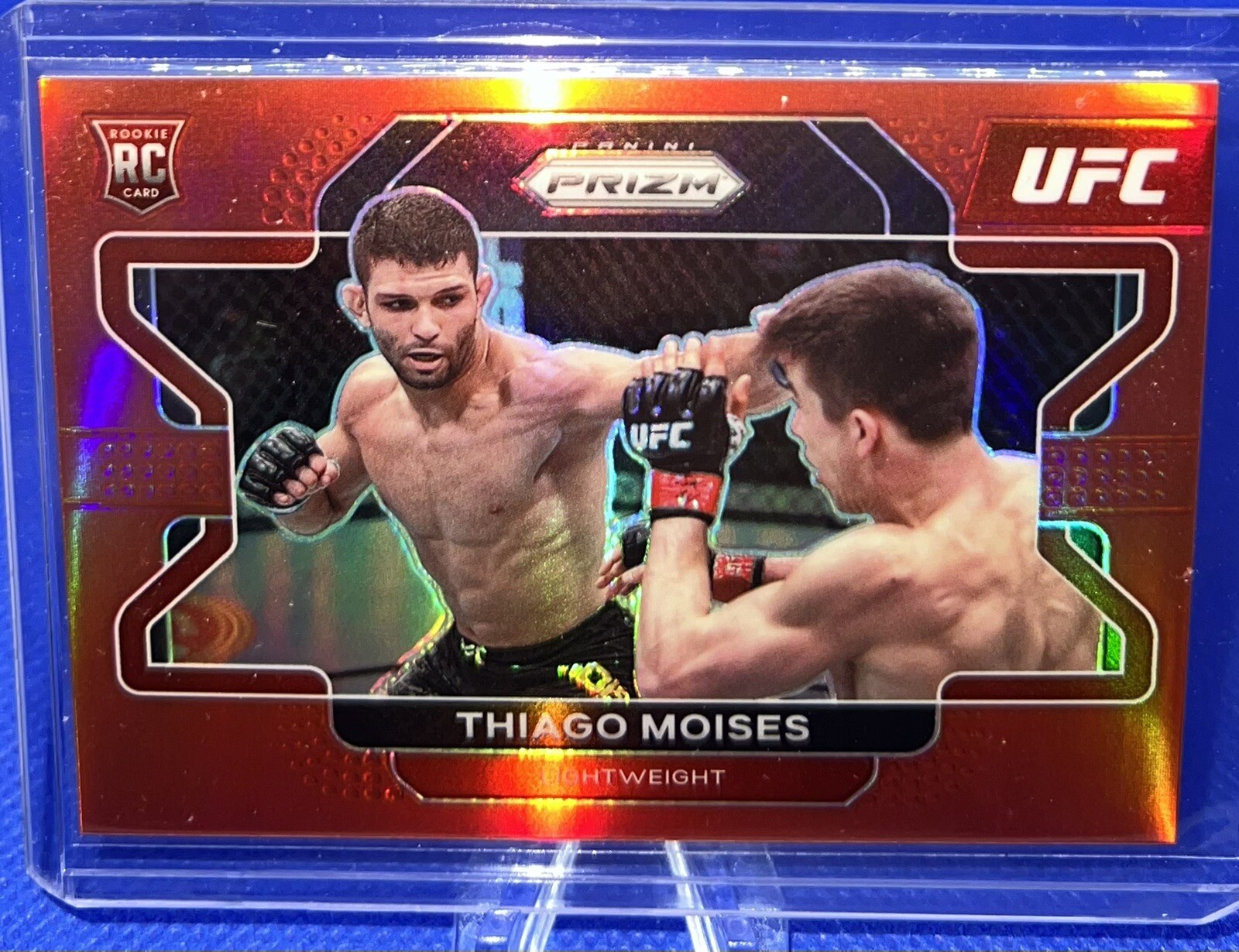 2022 Panini Prizm UFC #2 Thiago Moises Rookie Red Prizm /299