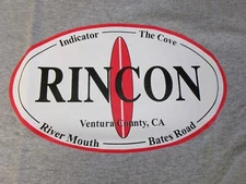 RINCON SURF BREAKS HEATHER COTTON SHORT / SLEEVE  T-SHIRT CLOSE OUT SALE