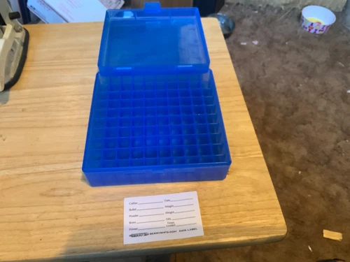 BERRY'S PLASTIC AMMO BOXES (1) BLUE 100 ROUND (44SPL,44MAG,45 COLT,41 MAG,44-40)