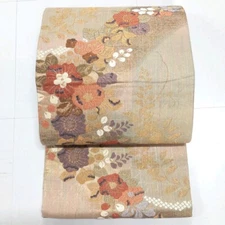 Japanese Kimono,SILK Fukuro OBI , Karaori highest quality brocade formal flower