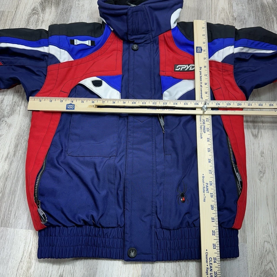 Spyder Kids 16 Thinsulate Ski Jacket Hood Zip Off Sleeves Vest Vail Embroidery - Image 2 of 4