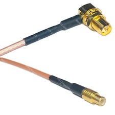 RG316 RP-SMA FEMALE ANGLE to MCX MALE RF Cable Rapid-SHIP LOT