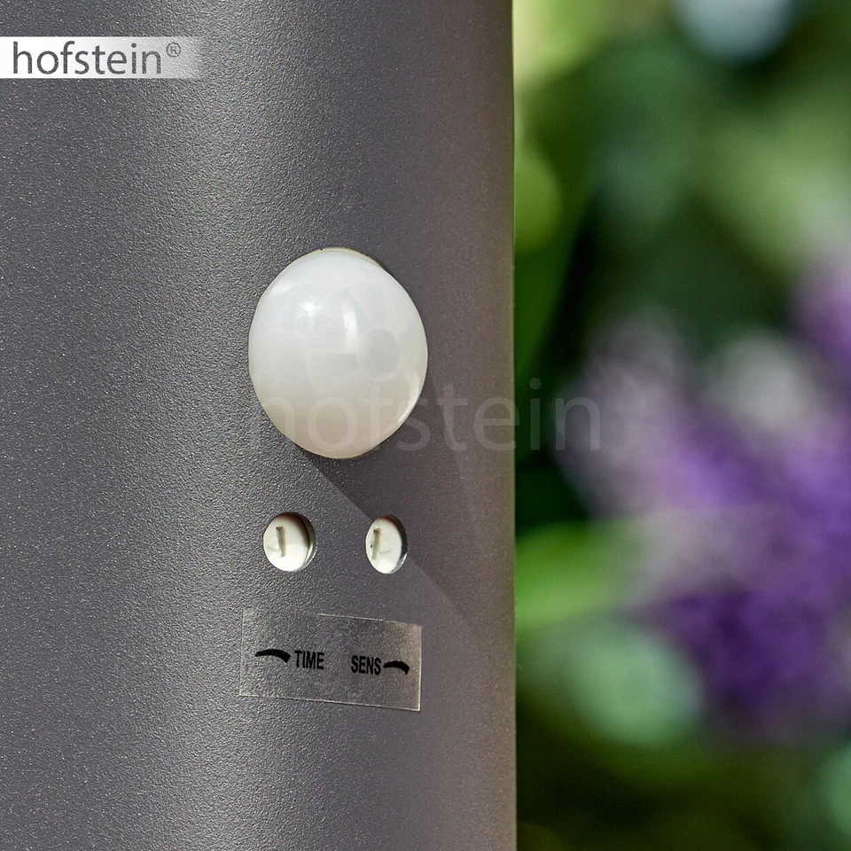 Außen Wege Lampe Anthrazit Bewegungsmelder Einfahrt Garten Leuchte 2 Steckdosen - Bild 3 von 4