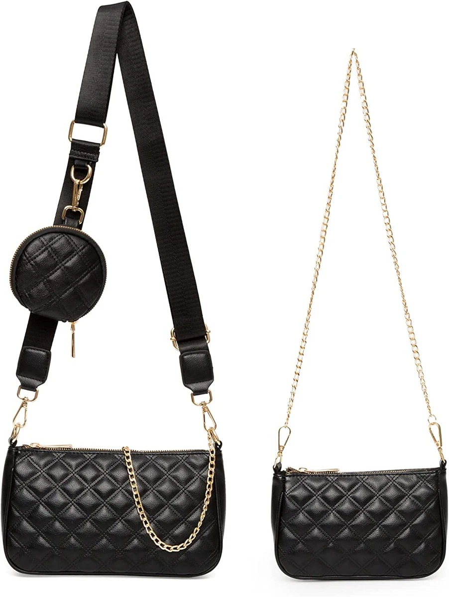 Black Quilted Small Sling Bag