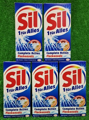 (8,76 /kg) 5x Sil 1für Alles Fleckensalz z. Vorbehandlung 500g Fleckenentferner 