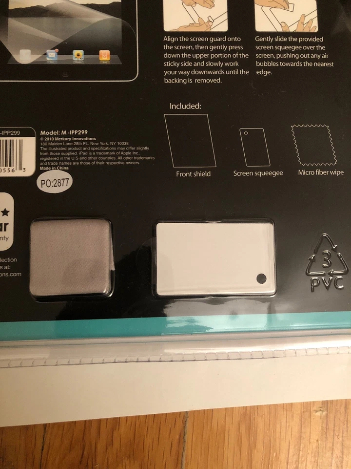 MERKURY INNOVATIONS iPad Screen Shield (2 Pack) 9.7" Display New/Sealed - Image 3 of 3