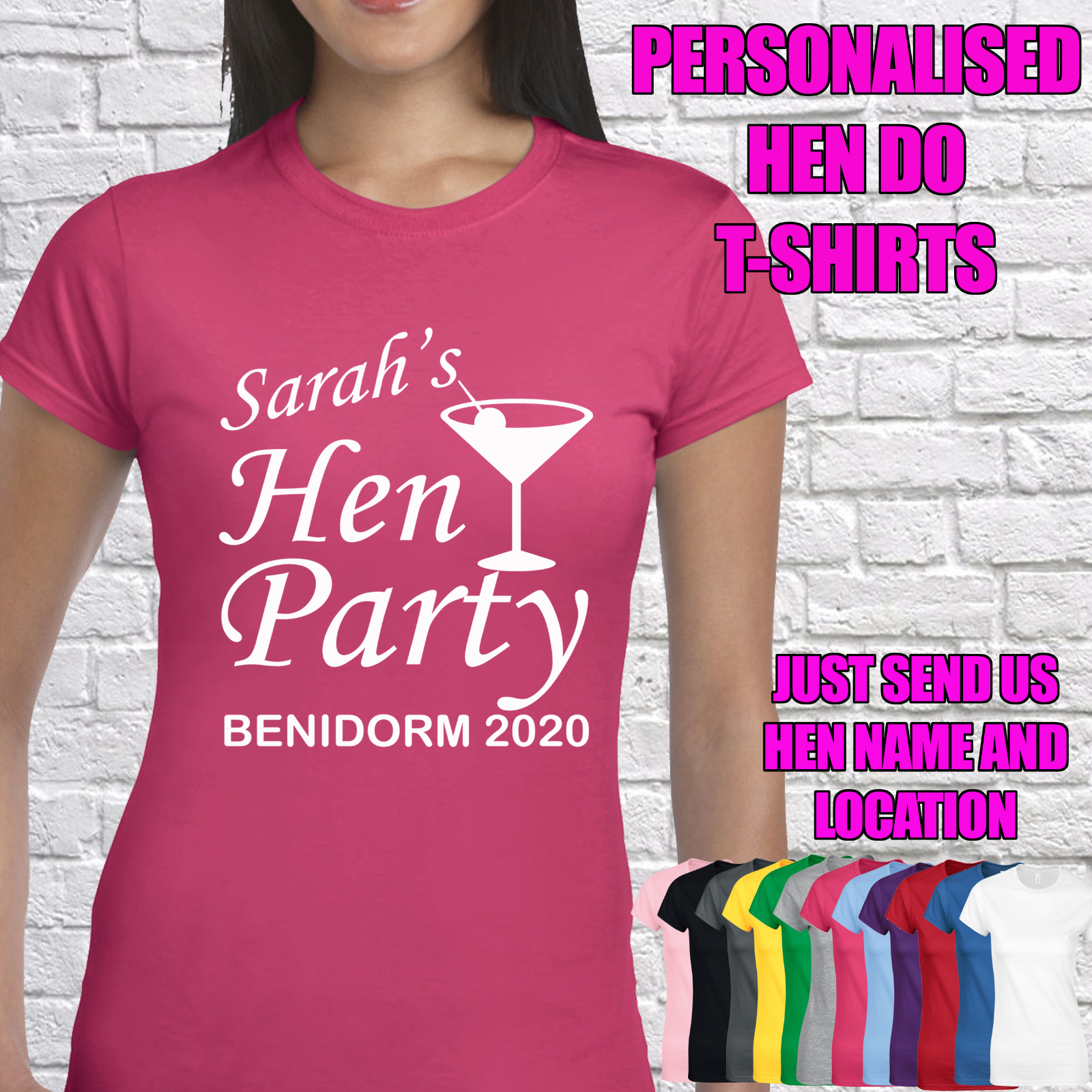 HEN PARTY T-SHIRT DO TOPS PERSONALISED CUSTOM FUNNY | eBay