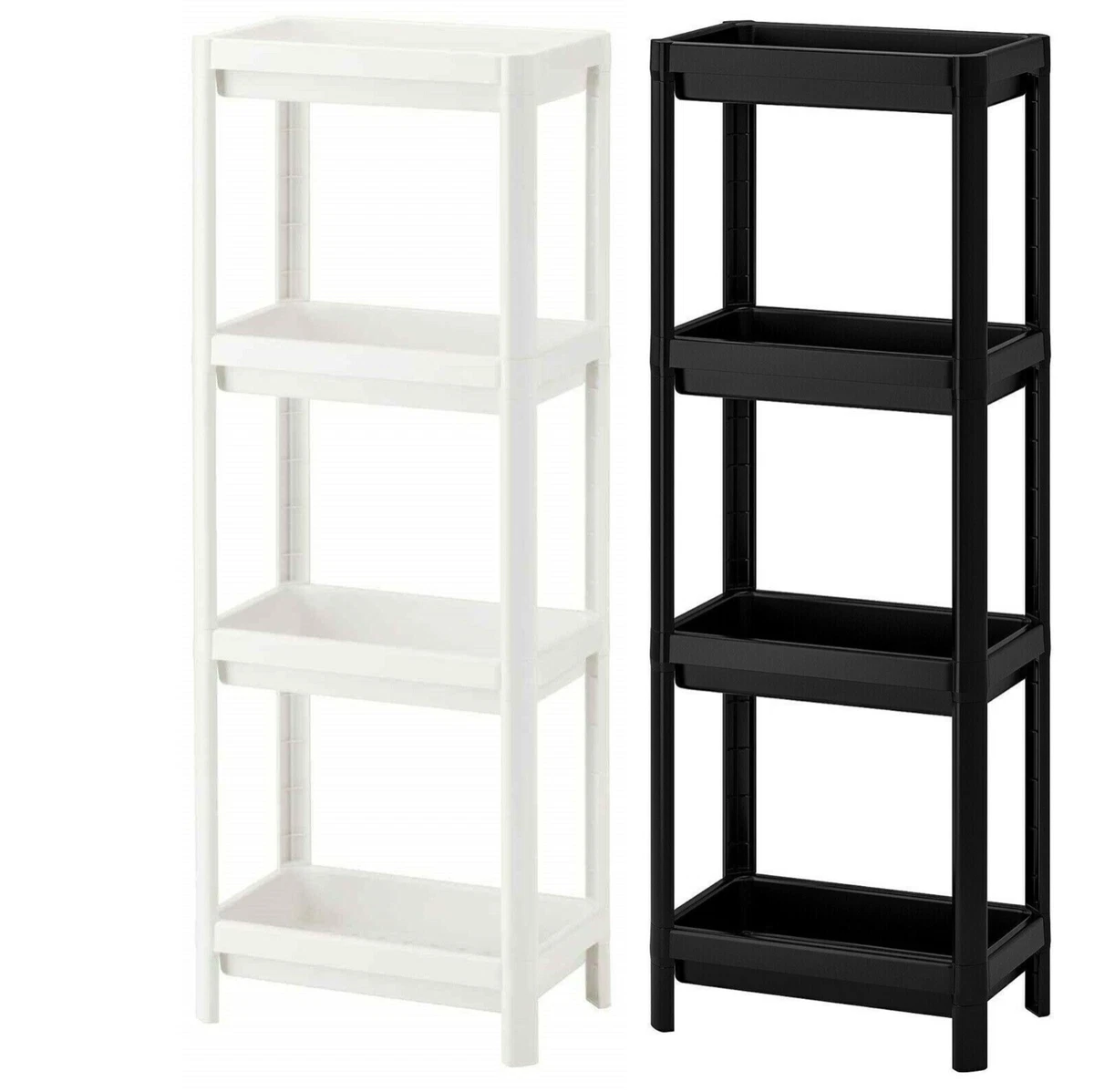 IKEA Vesken 4Tier Shelf Unit Bathroom Kitchen Office Laundry Room 36x23x100cm UK