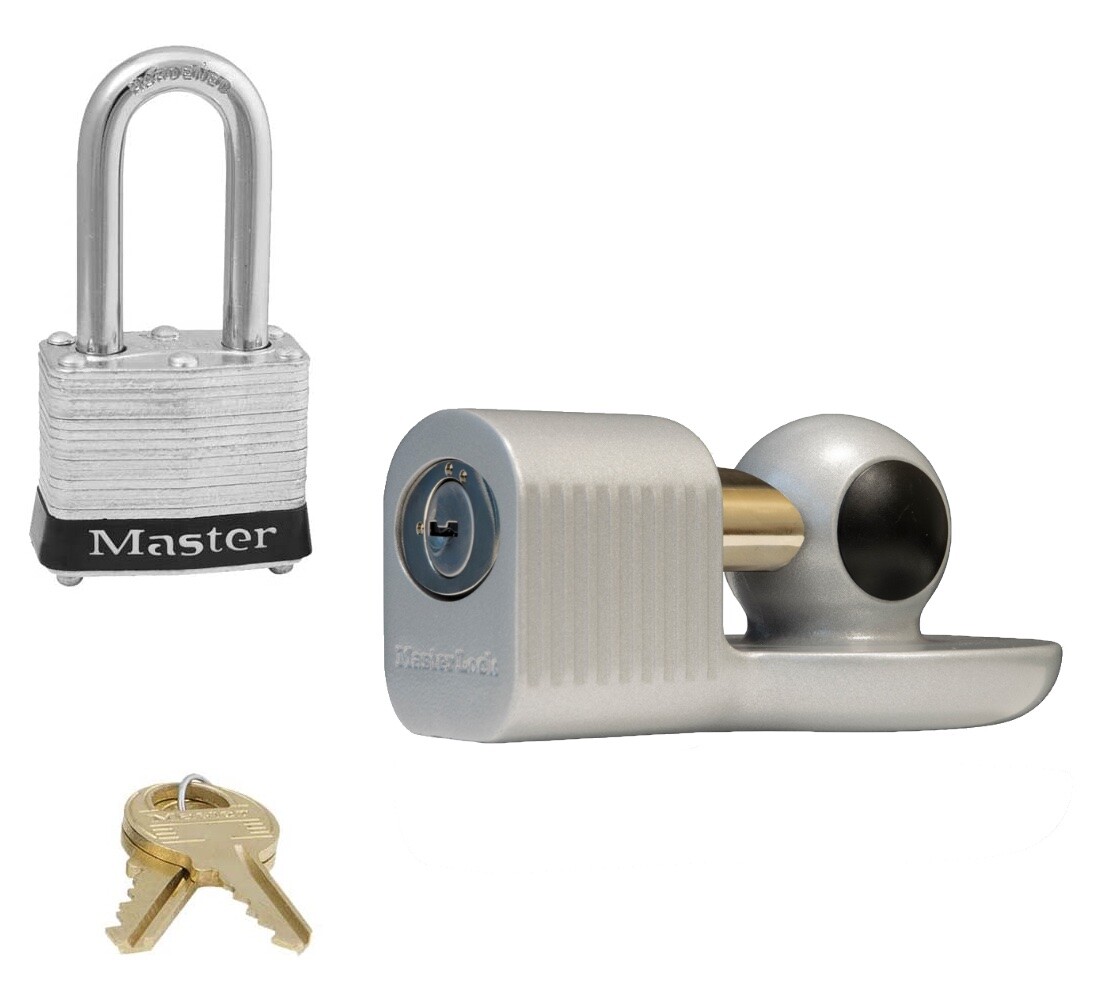 Master Lock 2 Trailer Coupler/Tongue Locks Keyed Alike 2KA377 3