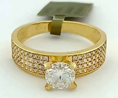 GRA CERTIFIED 0.80 Cts MOISSANITE Clarity VVS1 D color Round Cut RING 14K GOLD