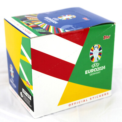 Topps Officiële Euro 2024-stickercollectie - volledige doos (100 pakketten). 6 Stickers per pakket (600 stickers Topps Officiële Euro 2024-stickercollectie - volledige doos (100 pakketten). 6 Stickers per pakket (600 stickers