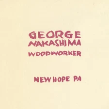 1955 George Nakashima WOODWORKER, NEW HOPE, PA rare Marketing Poster + Pricelist