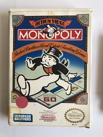 1991 Vintage MONOPOLY Nintendo NES Video Game With Box