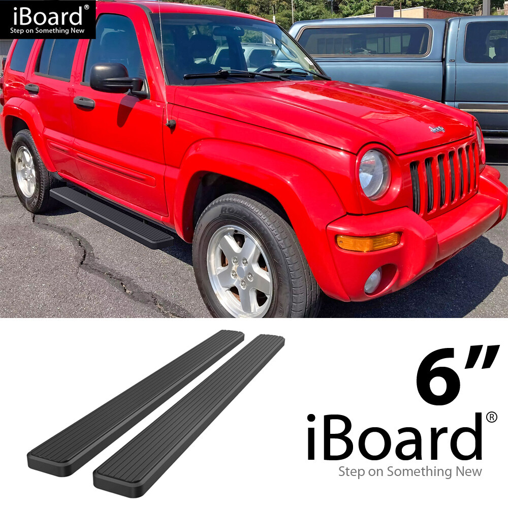 Running Board Side Step Nerf Bars 6in Aluminum Black Fit Jeep Liberty ...