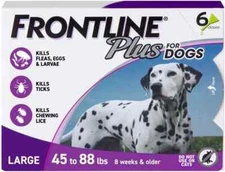 Frontline Plus³ for Dogs 45 - 88 lbs (6 pack) 100% Genuine U.S EPA Approve