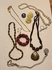 Vintage Costume Jewelry Lot Necklaces Earrings Rings Bracelet