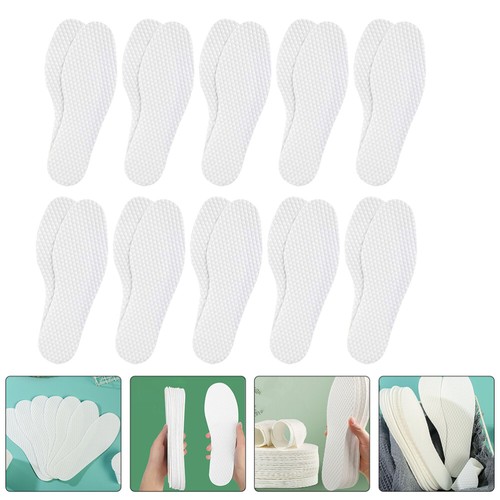 10Pairs Comfortable Shoe Insoles Thin Sweat Absorbing Inserts for Easy Walking - Picture 12 of 12