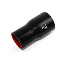 6" Length 4-Ply High Temp 3" to 3.25" ID Reducer Coupler Silicone Hose BLACK