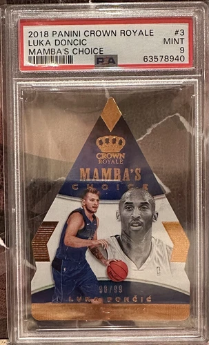 2018 panini crown royale Luka Doncic Mambas Choice RC Psa 9 /99 Kobe