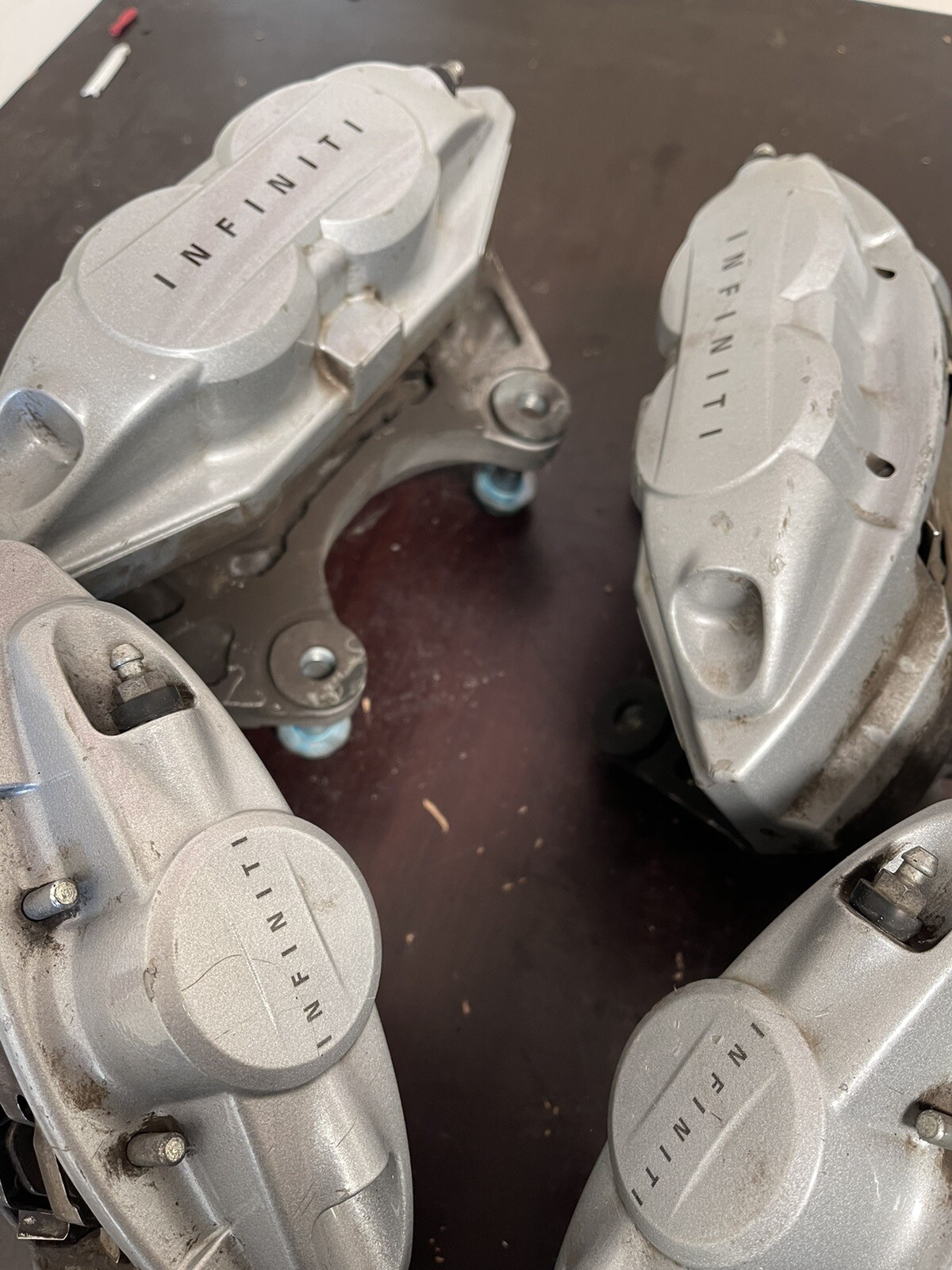 🔥0819 INFINITI G37 Q50 Q60 AKEBONO BRAKE CALIPER FRONT & REAR SET OEM🔥