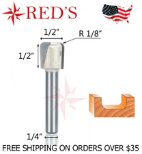 Tideway Carbide PRO LC05010804 1/2" Wide Bowl & Tray 1/4" shank router bit