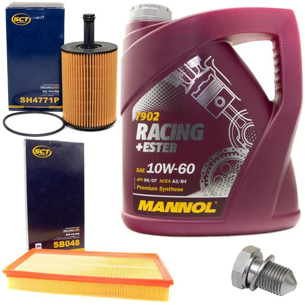 MotoröL Filter Set 10W60 4 Liter + ÖLablassschraube FüR Audi TT Quattro VW Golf-image