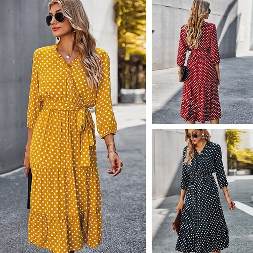 bohemian polka dot dress