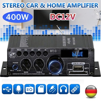 400 W Verstärker Stereo Amplifier HIFI Digital Bluetooth FM USB Vollverstärker