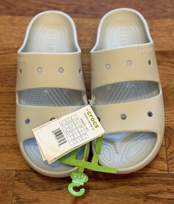 Crocs Classic V2 Slides Sandals Men's Size 11 Light Gray Grey Comfort NWT